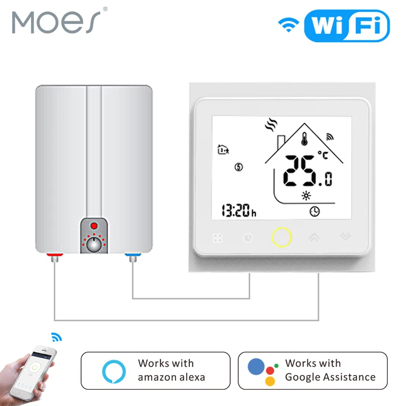 WiFi термостат регулятор температуры ЖК сенсорный экран подсветка для