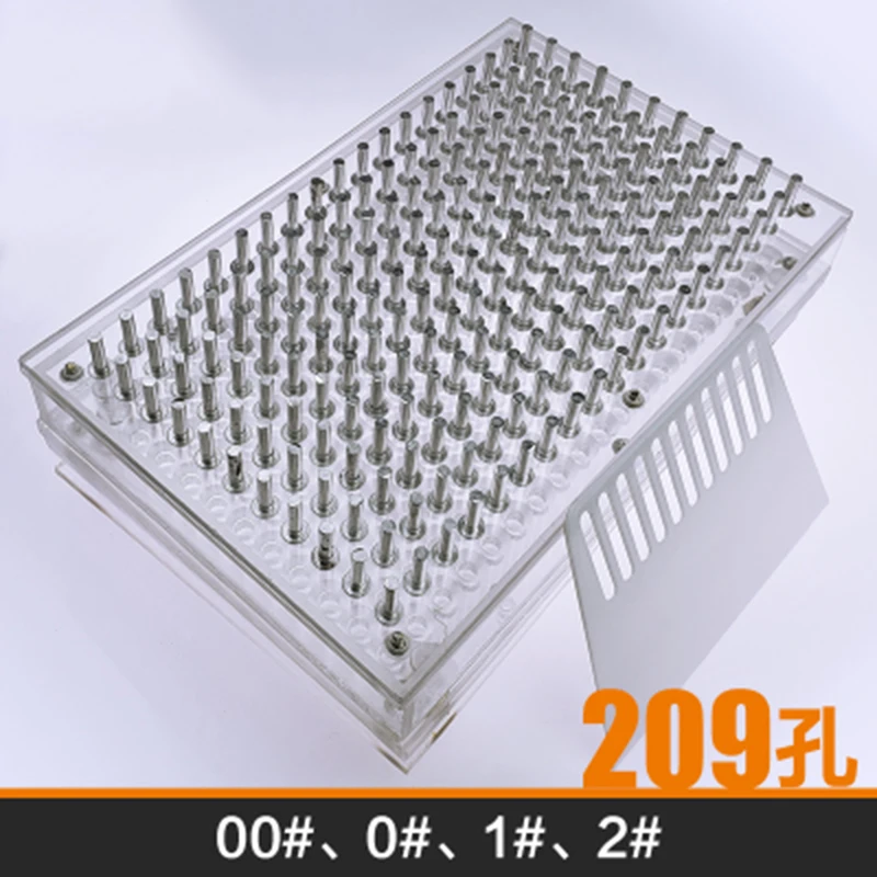 209 Отверстия машина для ручного наполнения капсул #00 #0 #1 #2 фармацевтических