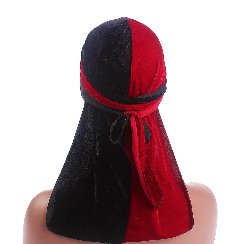 Бархат, атлас Camo Durags Цвет соответствующие головной убор тюрбан банданы волны Кепки повязка на голову крышка аксессуары для волос бандана