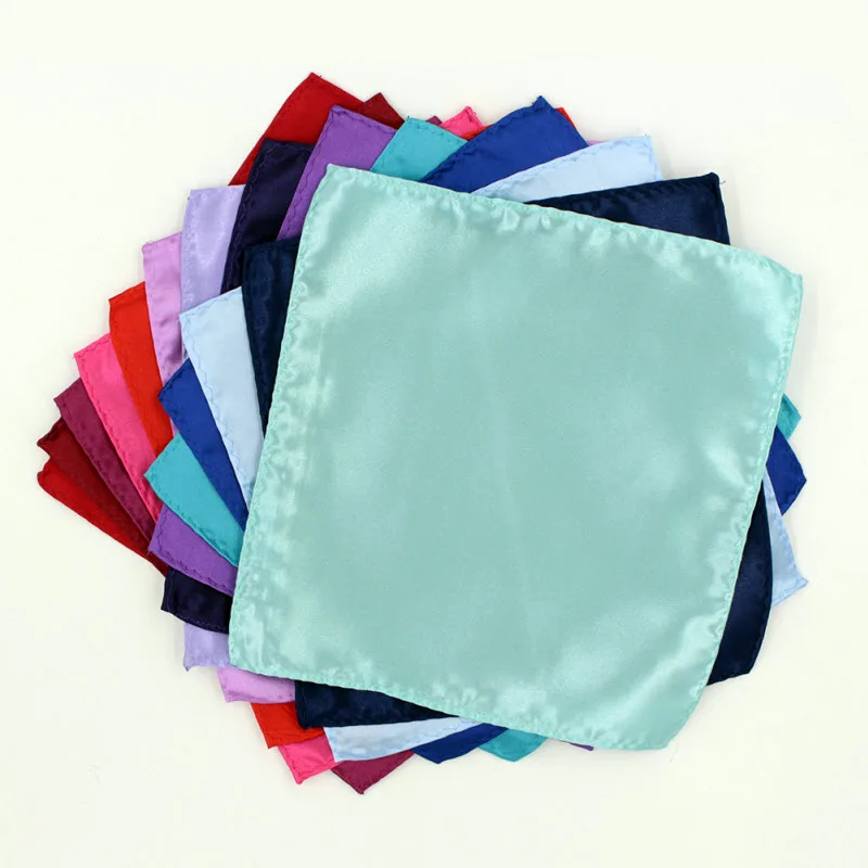 Мужские Простые карманные квадратные блестящие платки настольный Мочалка для