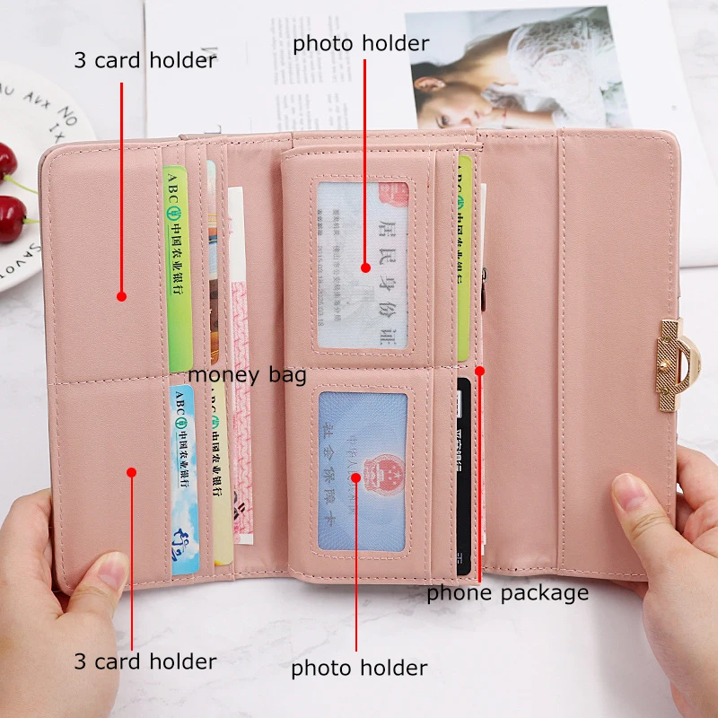 Дизайн женские кошельки винтажные портмоне, длинный тонкий кошелек Cartera Mujer Tri-складной клатч держатель для карт кожаный кошелек женский