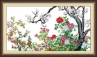 Набор для вышивки крестиком (2), напечатанный на холсте, DMC, китайские наборы для вышивки крестиком