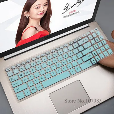 Skyblue Для ASUS VivoBook 15 N580gd N580v NX580 R560UD R560U R560 15 15,6 дюйма силиконовая клавиатура для ноутбука кожного покрова защитная пленка - Цвет: Skyblue