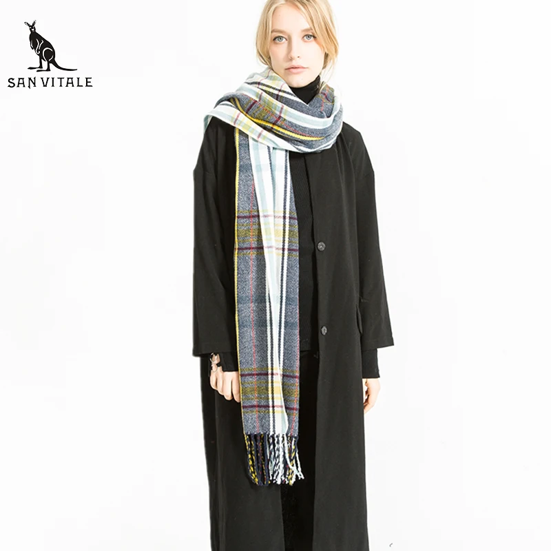 Scarves Women'S Scarf Winter Warm Headband Ponchos And Capes Cotton Designer Fashion Casual Clothing Accessories Apparel Plaid |