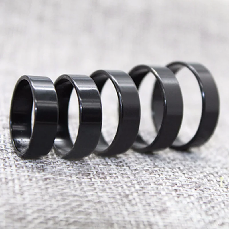 Простое свадебное кольцо из титана черного цвета горячая Распродажа элегантные