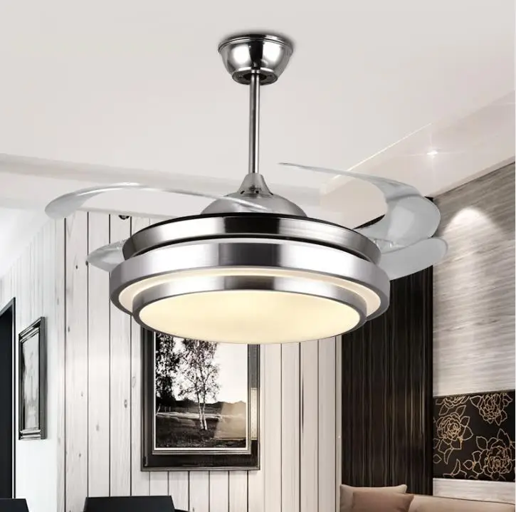 

Modern Simple Ceiling Fans Lights Acrylic Leaf Led Ceiling lights110v/220v 36/42 Inch for Factory Office Livingroom Parlor
