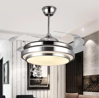 modern simple ceiling fans lights acrylic leaf led ceiling lights110v220v 3642 inch for factory office livingroom parlor