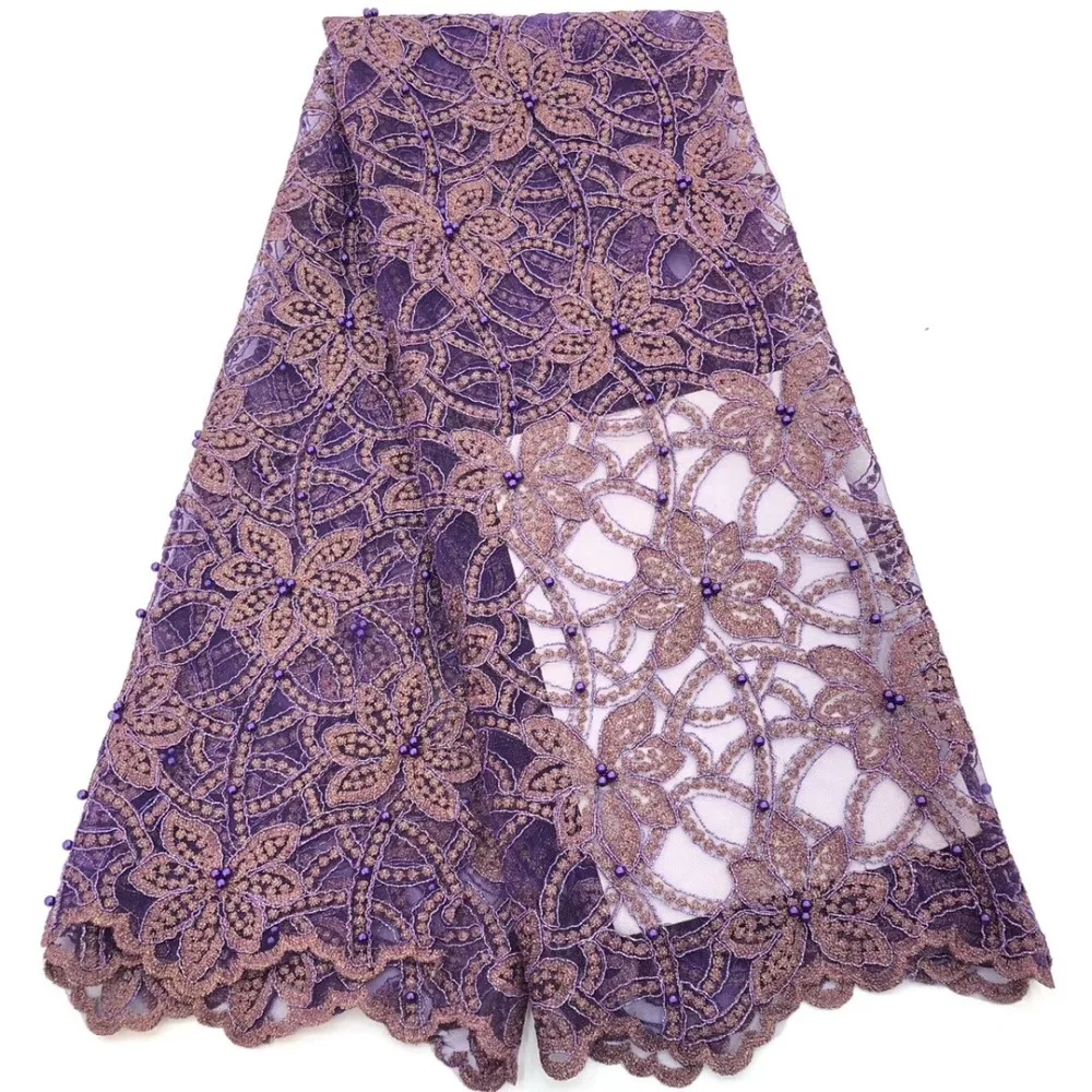 

best quality french net lace with beads and stone embroidered tulle lace fabric for wedding dress