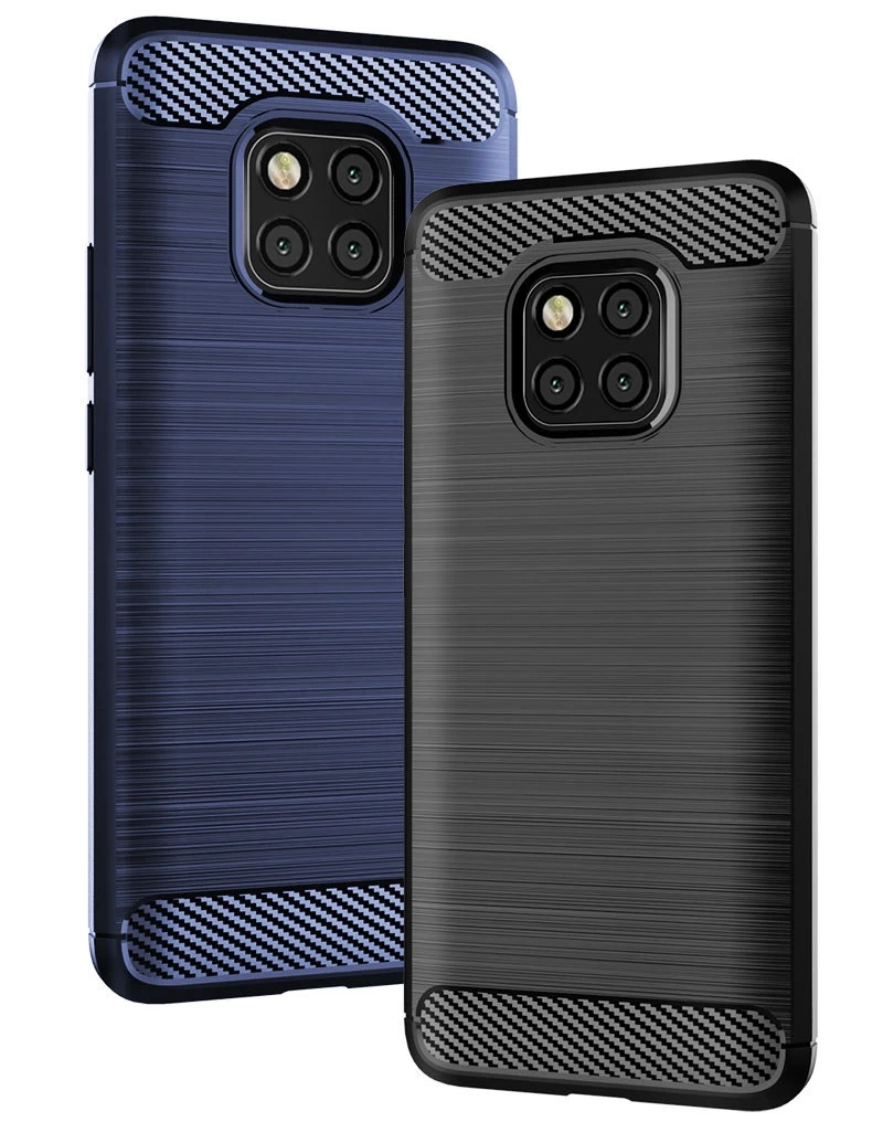 Ollivan для huawei Коврики 20 Lite случае Pro силиконовые TPU щеткой текстура углеродного
