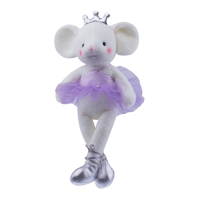 

Mouse Plush Toys Cute Hamster Doll Stuffed Soft Animal Doll Ballet Mouse With Crown Baby Kids Appease Toy Gift For Little Girl
