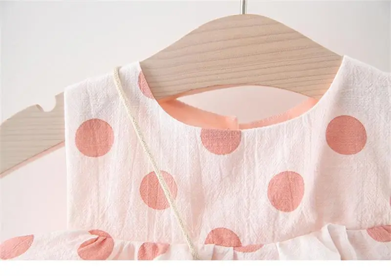 Детские платья Новинка лета 2019 милое Сетчатое платье в горошек для девочек 6 24