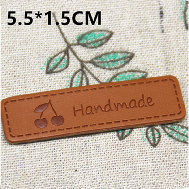 Этикетки ручной работы на английском языке коричневая швейная Этикетка из