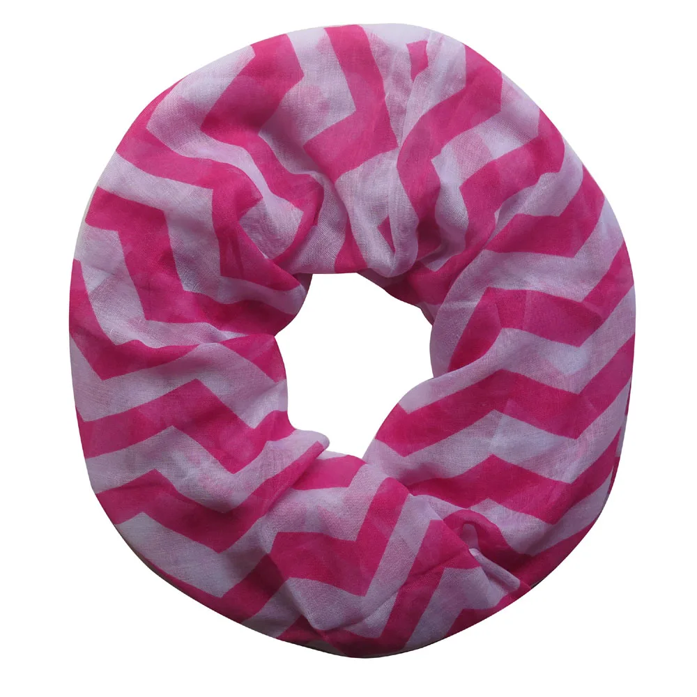 Шарф с принтом зигзаг и шевроном Бесконечность снуд петлей Женские аксессуары