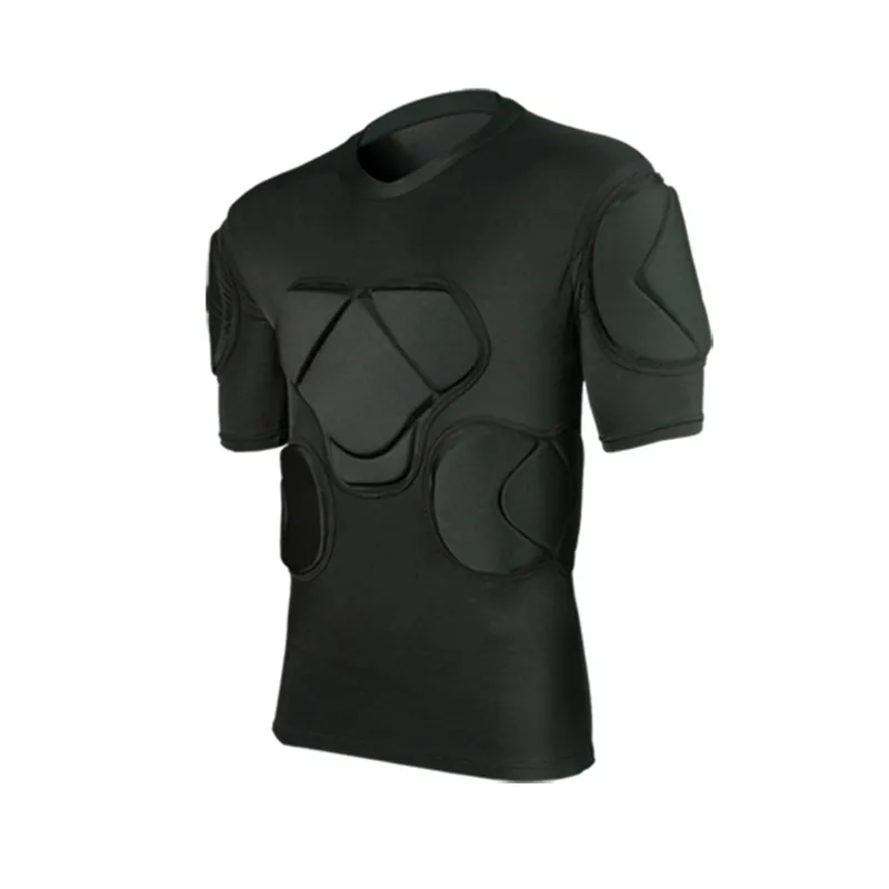 Black short sleeve Мужские футбольные Вратарские тренировочные Джерси EVA толстая губка защита Вратарская форма Goleiro брюки - Цвет: Black short sleeve