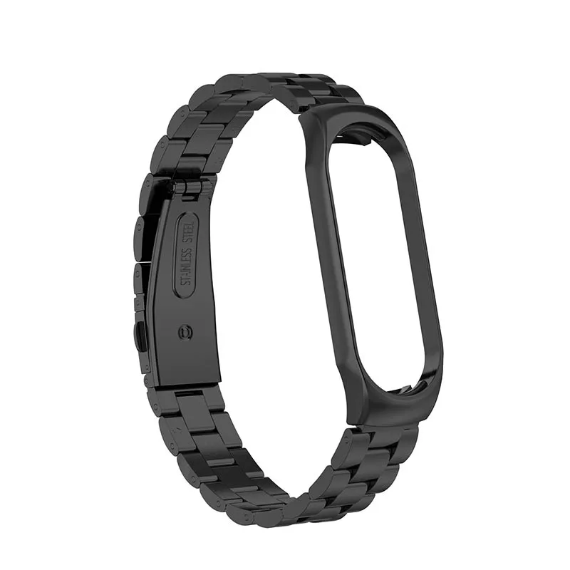 Stainless steel watch band For Xiaomi Mi Band 3/4 bracelet Wrist bands Replacement for MiBand 3 watchband watches strap | Наручные часы