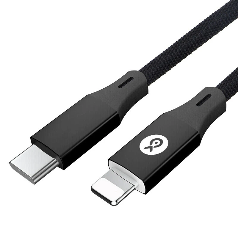 Кабель Biaze 1,2 м USB PD type C PD, кабель для быстрой зарядки мобильного телефона, зарядный провод для iPhone X XS 8 7 Plus, USB C, кабели для синхронизации данных - Цвет: Черный