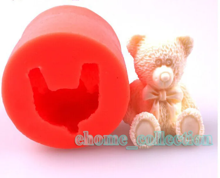 3D милый мультяшный Мишка силиконовая форма для выпечки печенья сахара украшения