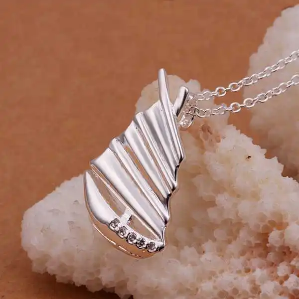 Free Shipping Accessory 925 Silver Necklaces &amp Pendants Fashion Jewelry Sailing Pendant Necklace SN333 Gift For Wome | Украшения и