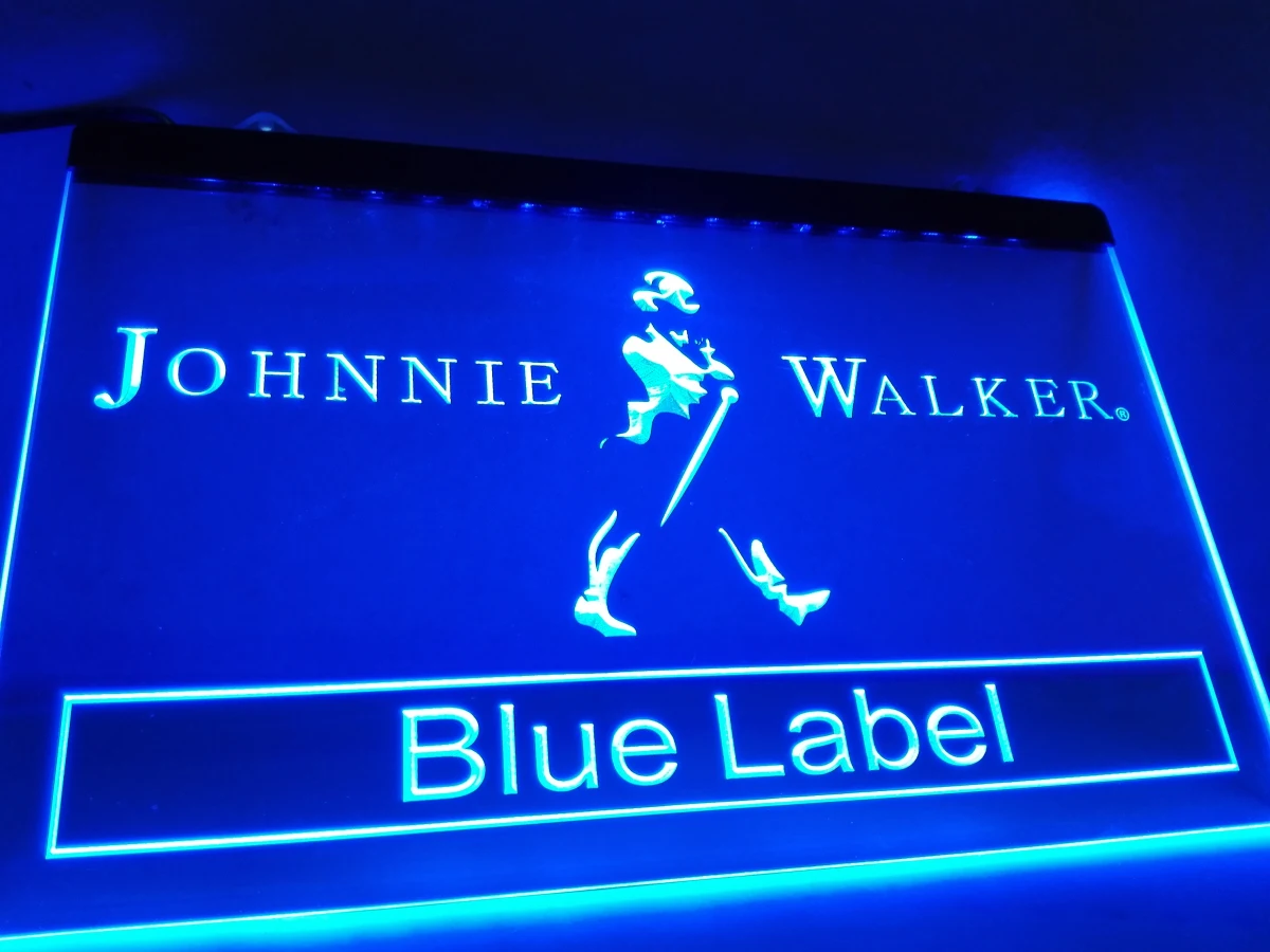 

LE147- Johnnie Walker синяя этикетка Bar NR светодиодная неоновая световая вывеска для домашнего декора