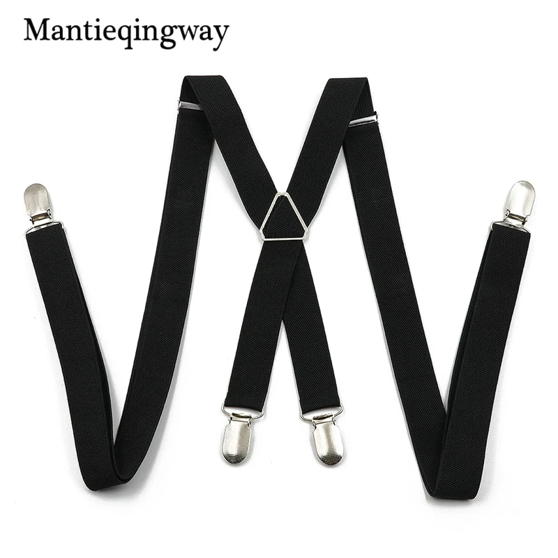 Мужские подтяжки Mantieqingway черные облегающие деловые брюки для свадьбы |