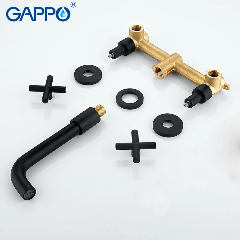 

GAPPO basin Faucets black bathroom waterfall bath water taps bathroom basin sink faucet mixer tap wall mounted