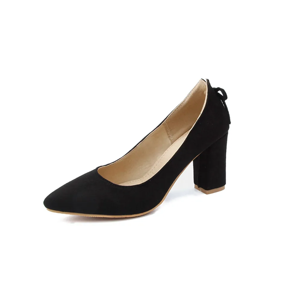 

ASUMER 2021 fashion spring autumn new arrival pumps shoes pointed toe shallow square heel plus size 32-48 women high heels shoes