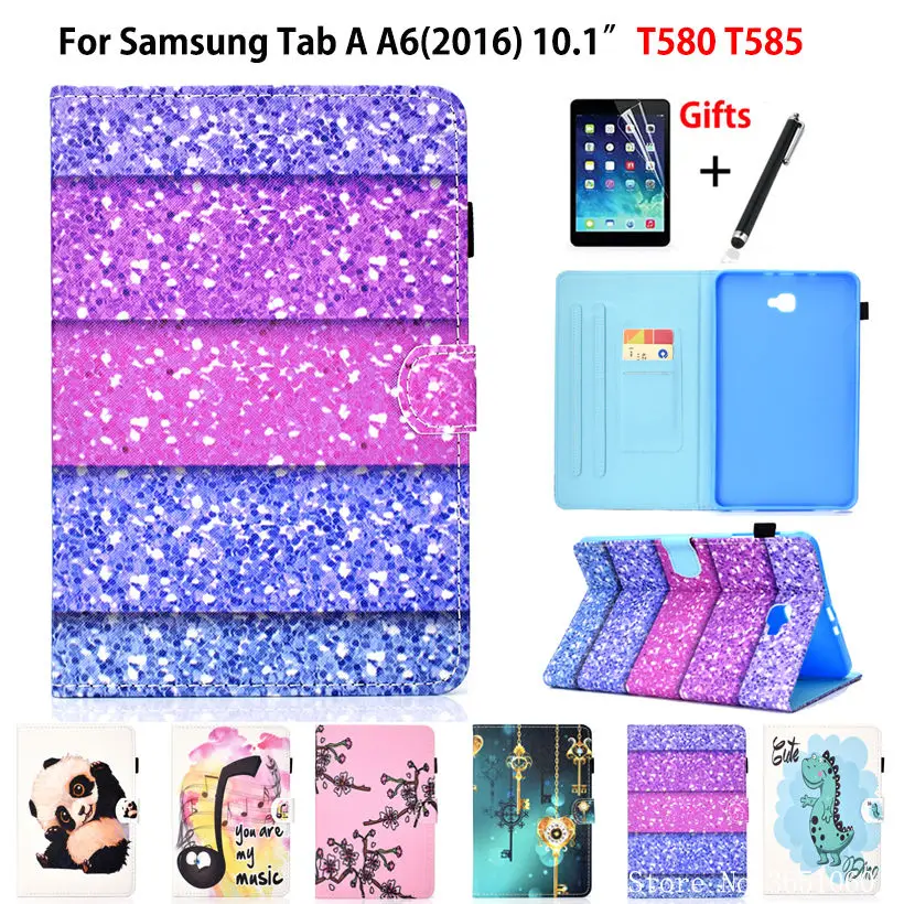 Чехол T585 для планшета Samsung Galaxy Tab A A6 10 1 дюйма 580 T585N умный чехол модный раскрашенный