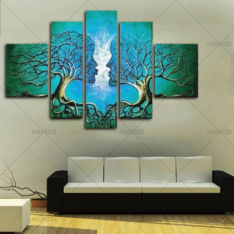 5 шт. абстрактная картина маслом на холсте с деревом|oil painting|modern abstract oil paintingcanvas