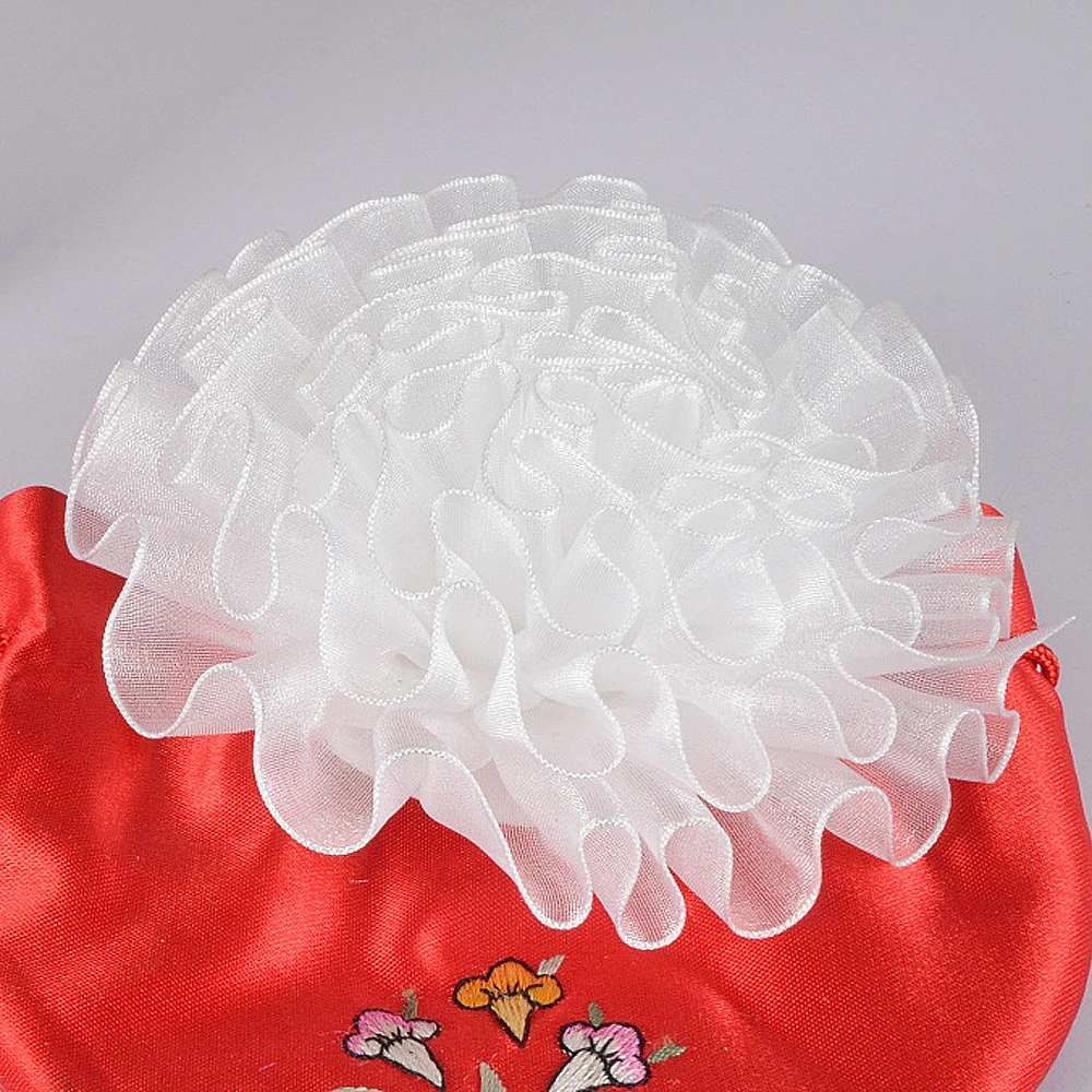 Аксессуары для волос тюлевые цветы с оборками 2 шт. | одежды