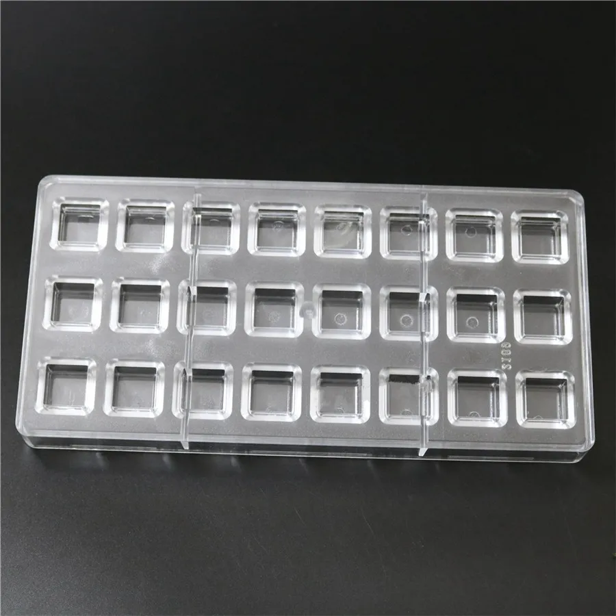 1 шт. 24 полостей квадратная форма кубика Твердые поликарбонатные формы для