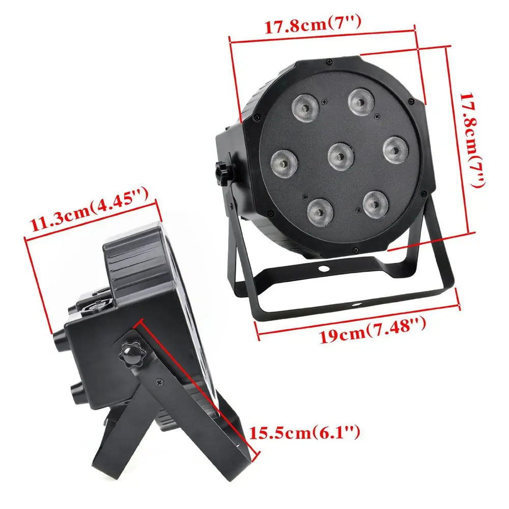 5 шт./лот волшебный светодиодный сценический прожектор с эффектом RGBW DMX512 плоские