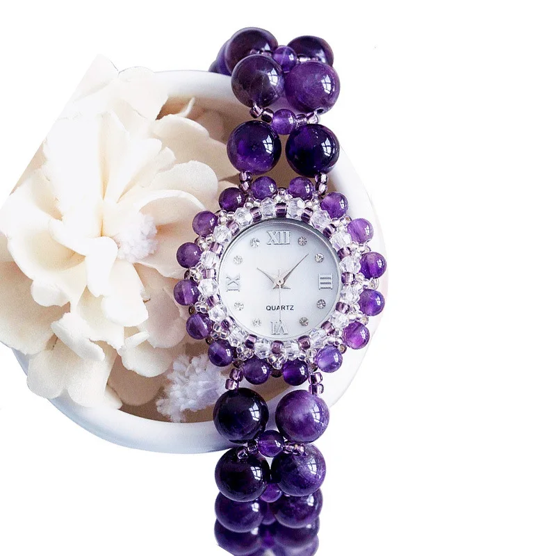 2019 Woman New full automatic quartz watch authentic AA-grade Amethyst Bracelet Watch fashion decorative Lady Watch