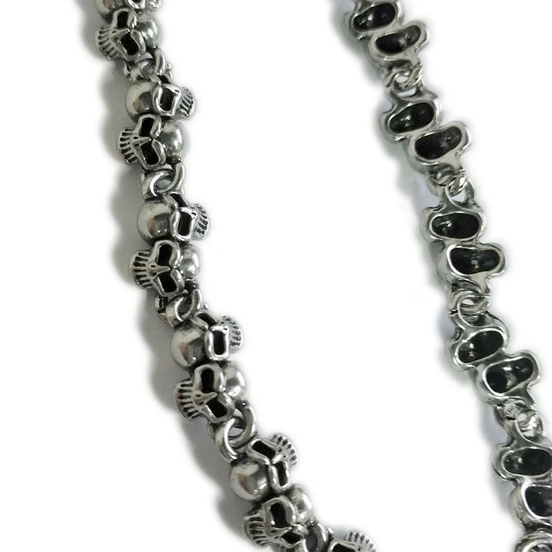Mens Vintage Gothic Jewelry Silver Color Twins Skull Punk Rock Bracelets Halloween Bangles Boys Hip Hop Bracelet for Gifts Sale | Украшения