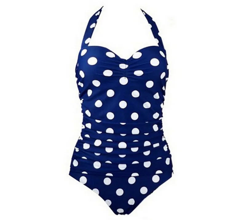 Женский купальник Maillot De Bain однотонный большого размера XXL в горошек|full body