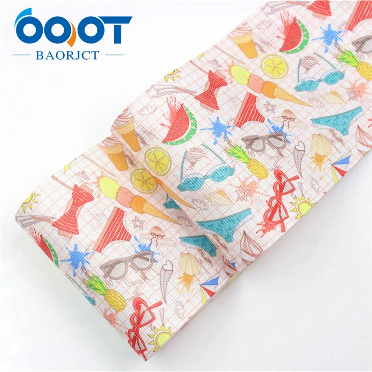 3 OOOT BAORJCT 177252, 3 ''75 мм мультяшная напечатанная лента, DIY ручной работы аксессуары для волос материал свадебный подарок обертывание - Цвет: 3