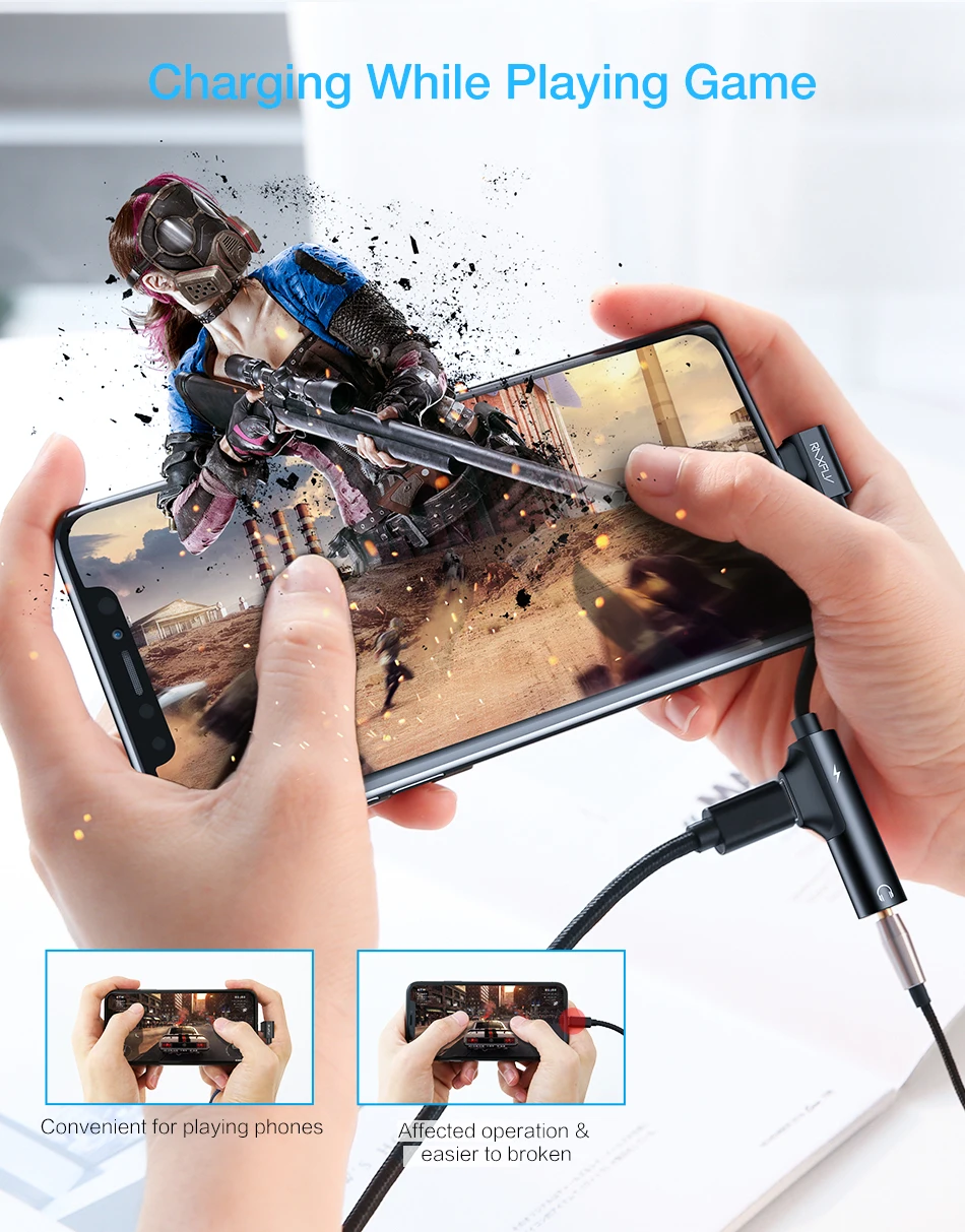 RAXFLY 2в1 зарядный аудио адаптер для iPhone 7 8 X XS MAX USB до 3,5 мм конвертер для iPhone X XS Max 3,5 Jack разветвитель зарядки