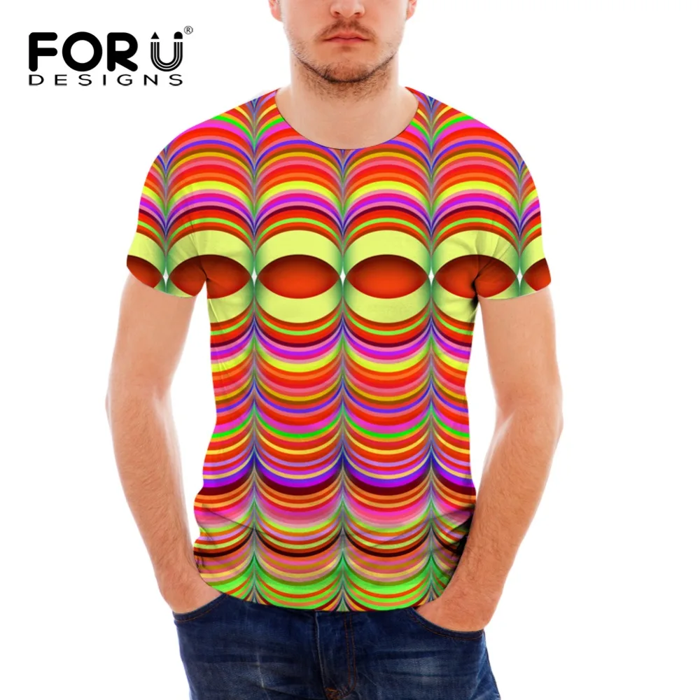 

Men T-Shirt 3D Bright Circle Design Printed Casual Man Slim Fit Short-Sleeve T Shirt Men Clothes Camisetas 2017 Summer Fashion