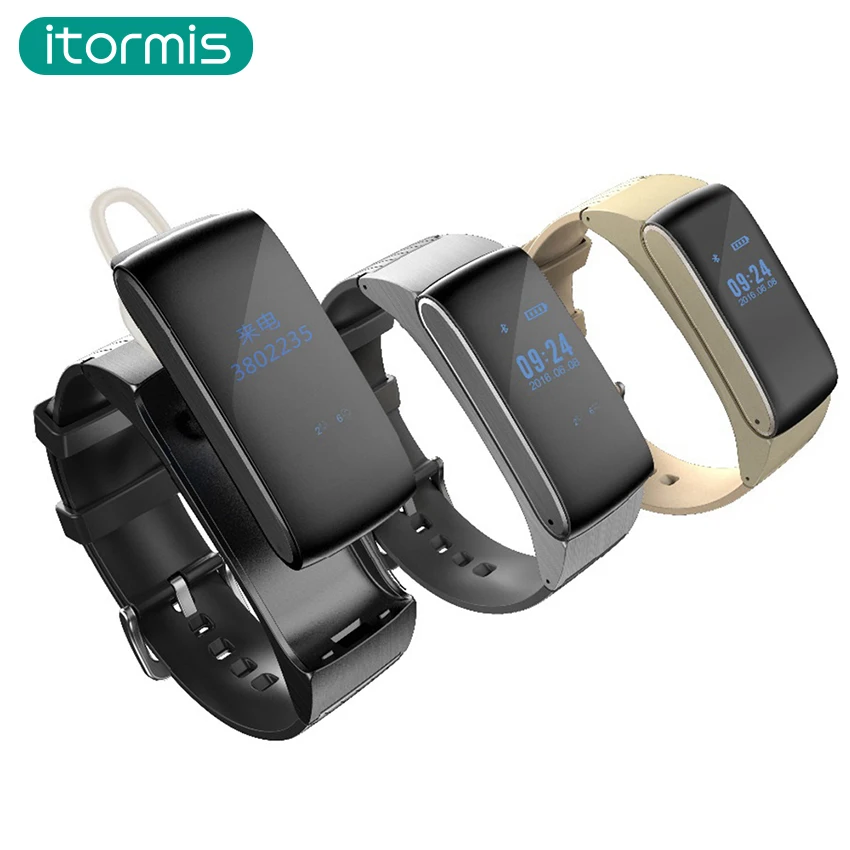 Itormis Bluetooth Smart TalkBand Talk Band Смарт фитнес браслет переносной Спортивная совместимый