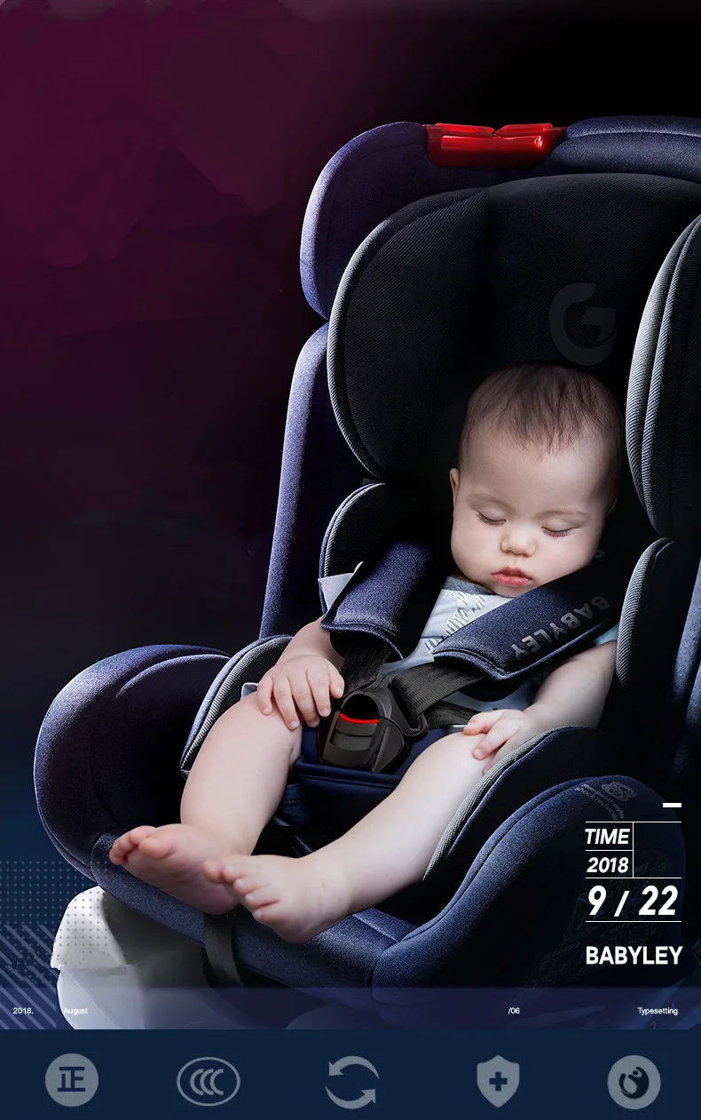 Новые детские автомобильные безопасные сиденья с разъемом ISOFIX Большой Угол регулировки комфортного интерфейса автокресла для 9-36 кг и 0-12 лет