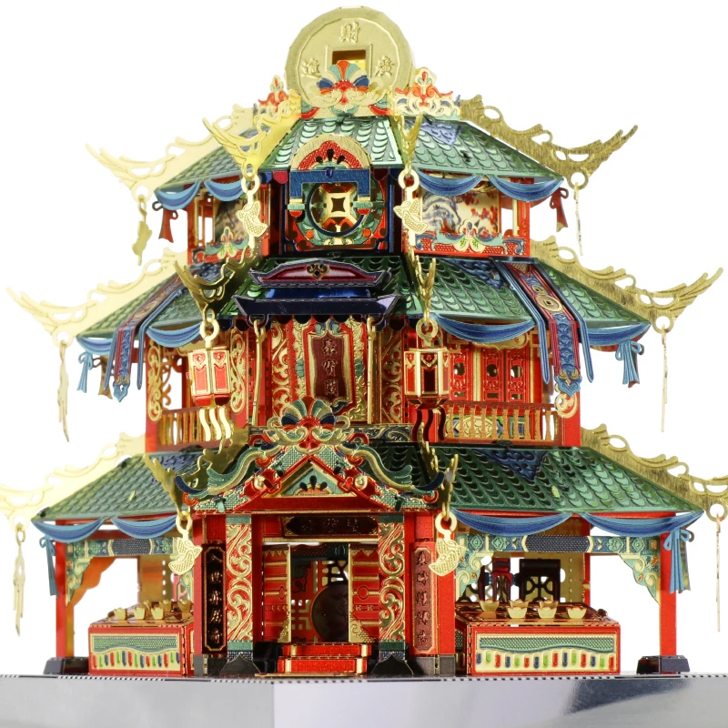 

MU Tower of Treasure Architecture 3D Metal Model Kits DIY Assemble Puzzle Laser Cut Jigsaw Building Toys Gift YM-N07