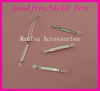 50pcs 5 0cm 2 0 base silver finish plain metal snap bar barrettes frag clips pins at lead free nickle freewholesale