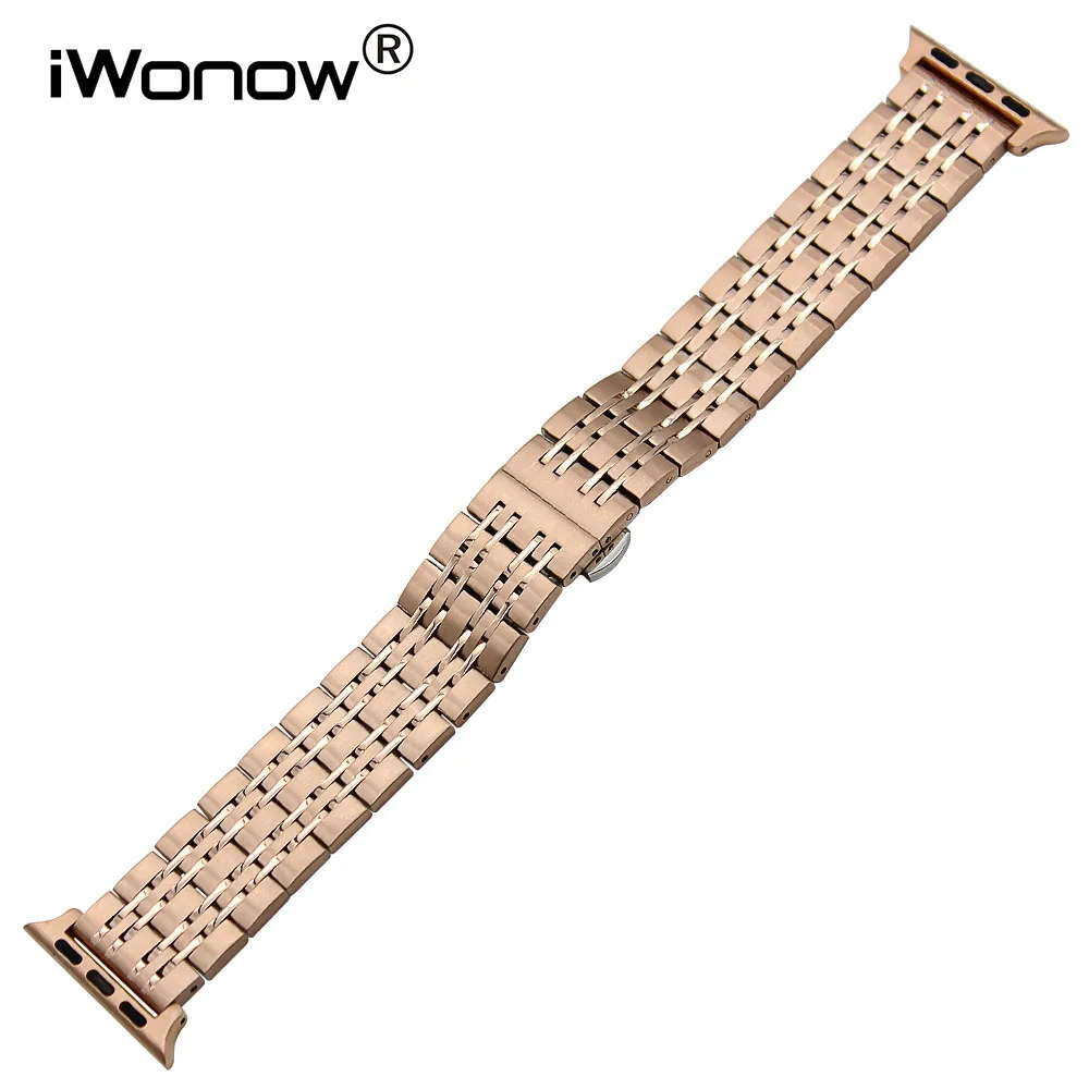 

9 Pointer Stainless Steel Watchband for 38mm 42mm iWatch Apple Watch Sport Edition Wrist Band Link Strap Bracelet + Adapters