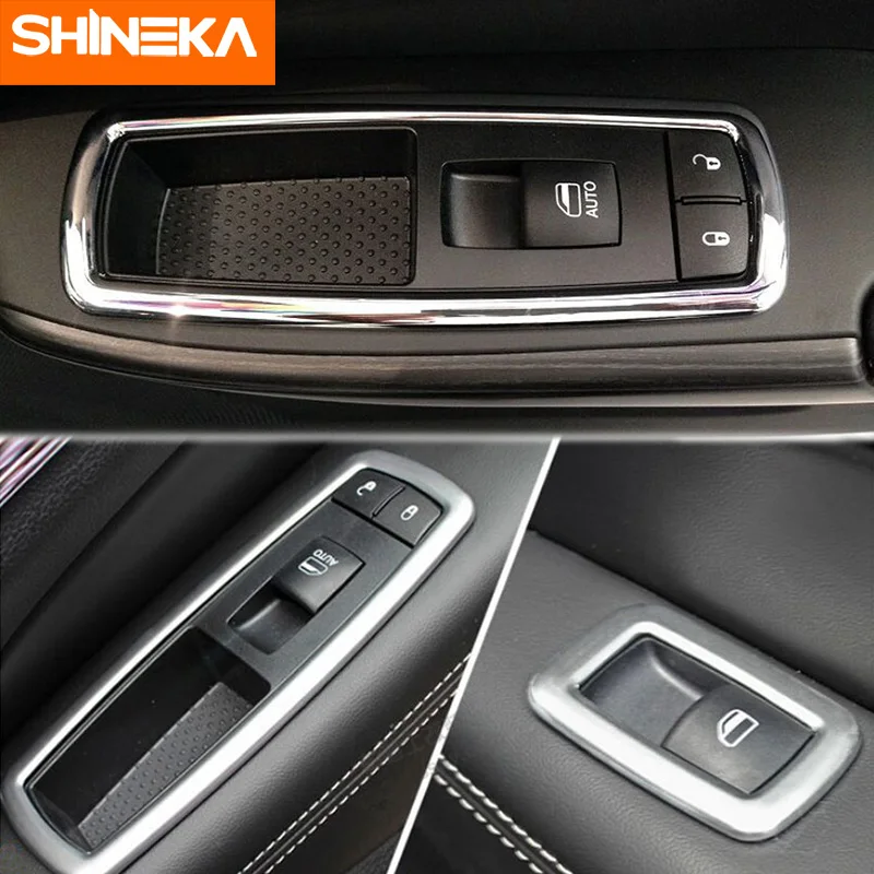 SHINEKA автомобильные наклейки для интерьера Jeep Grand Cherokee 2011 2016 АБС пластик салона автомобиля кнопочный
