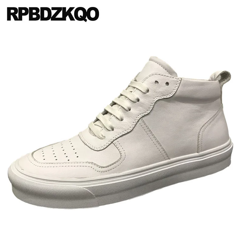 Кроссовки мужские из натуральной кожи плоская подошва криперы повседневная