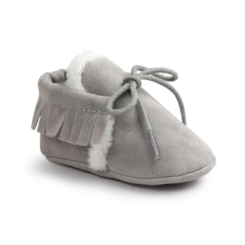Для маленьких мальчиков и девочек Детские Мокасины Мягкие Moccs обувь Bebe бахрома на мягкой подошве нескользящая обувь для колыбельки ПУ кожа, замша, Одежда для новорожденных
