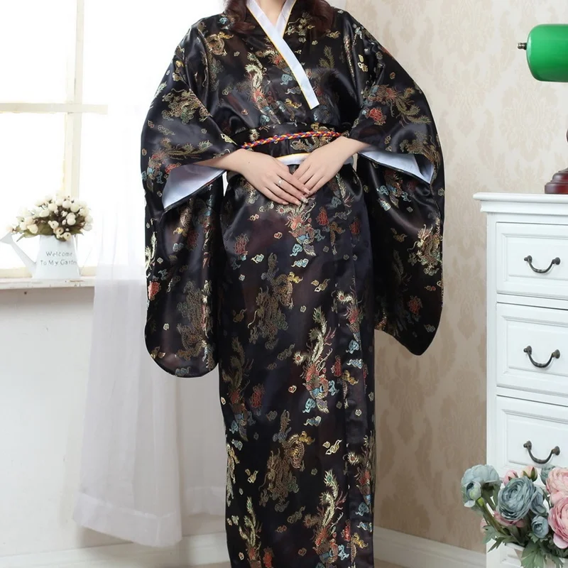Традиционное японское кимоно женское платье 2019 костюм obi haori geisha традиционные