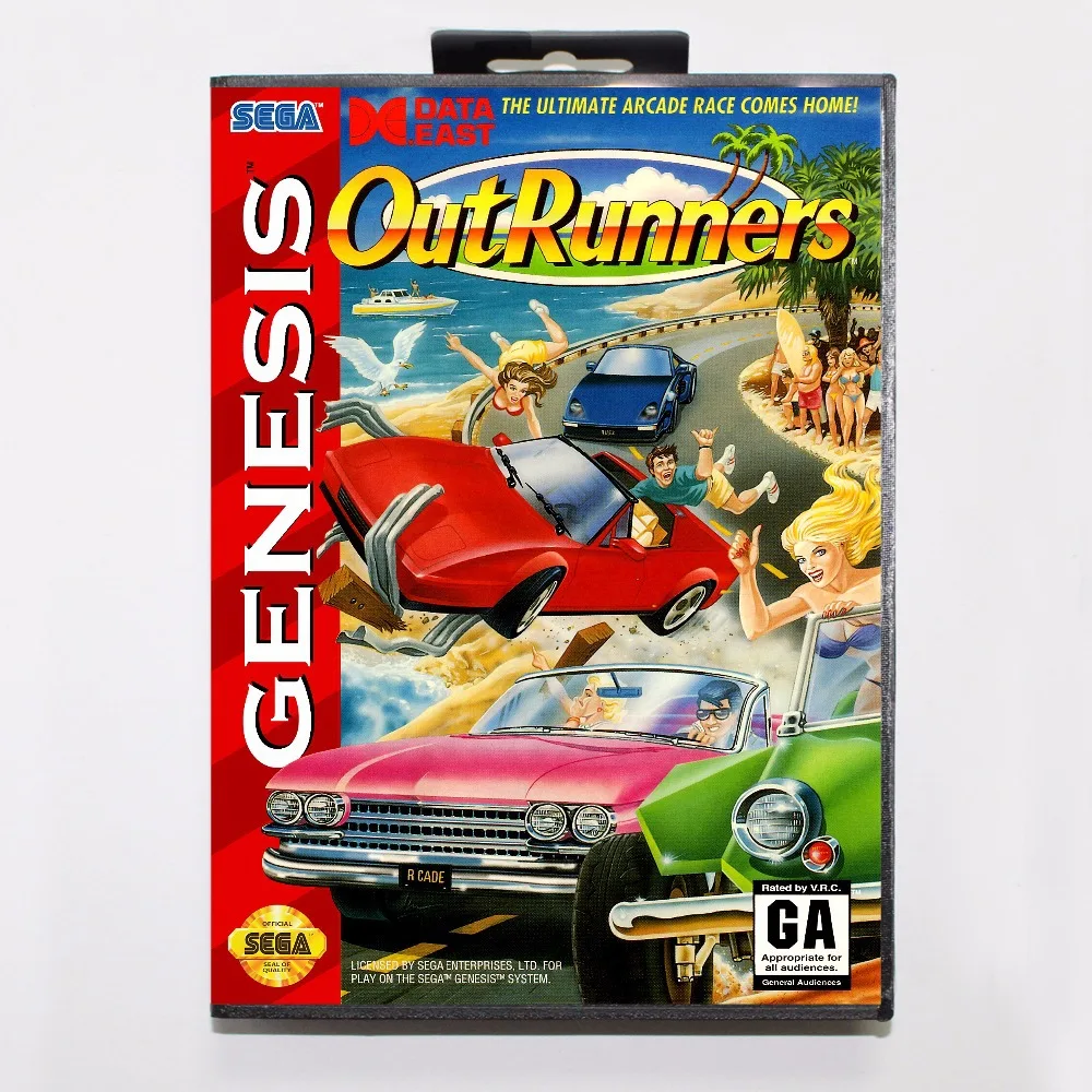 Игровой картридж Outrunners 16 бит игровая карта MD с розничной коробкой для Sega Mega Drive