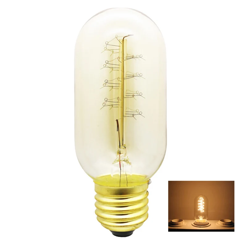 Лампы накаливания винтажные лампочки Эдисона T45 Led E27 220V 230V 40 W Ретро лампа для