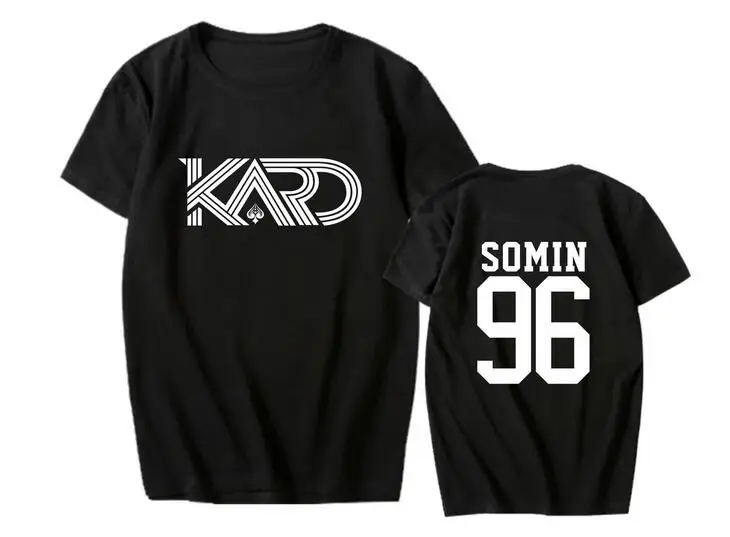 Kpop/Летняя стильная футболка с принтом kard k. a. r. d hola одноименная круглым вырезом