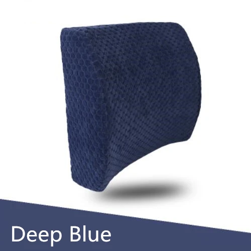 Deep Blue PurenLatex 33*31*10 седло Форма Автомобильное сиденье Подушка для вождения подушка памяти Поясничный позвоночник защитная подушка на офисный стул задняя поясная подушка - Цвет: Deep Blue